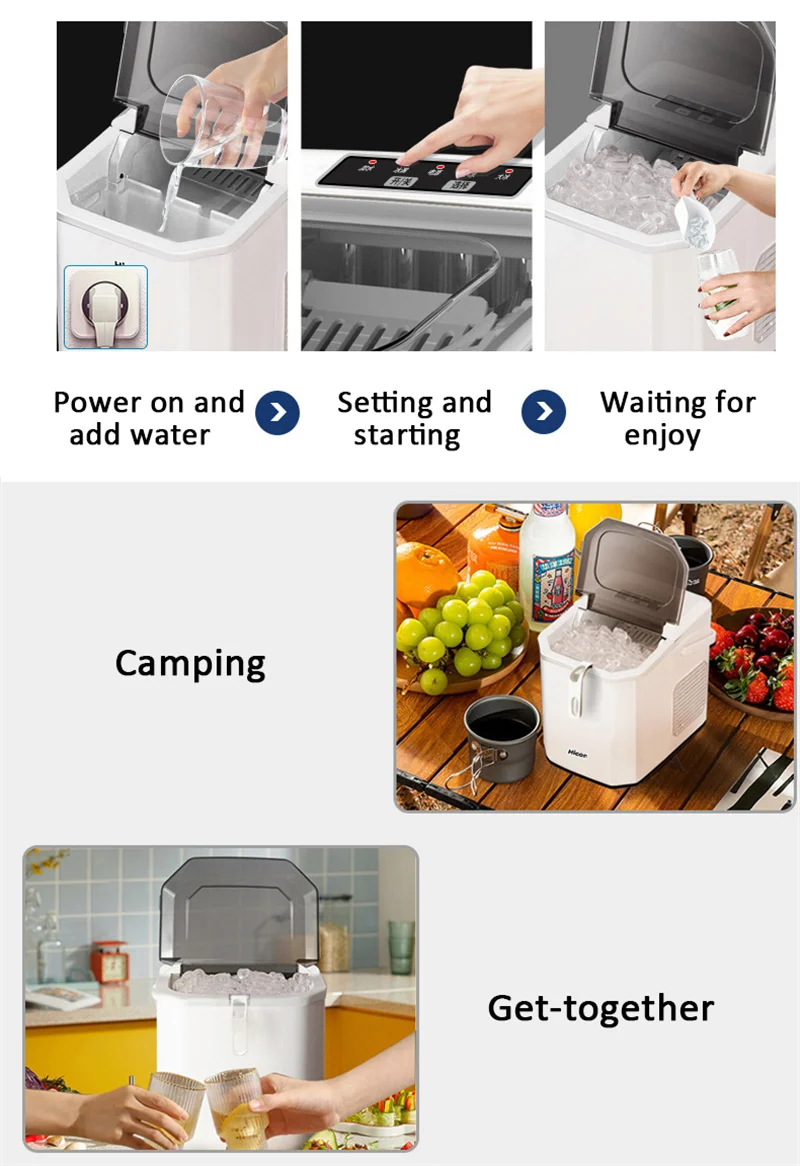 15KG Ice Machine Portable Electric Ice Maker Machine Mini Countertop Ice Cube Maker Appliance Home Commercial Ice Ball Maker