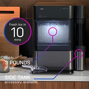 Chewable Crunchable Countertop Nugget Ice Maker, Scoop included, 38 lbs in 24 hours, Pellet Ice Machine